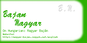 bajan magyar business card